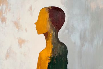 Play of colours in the human silhouette by Poster Art Shop