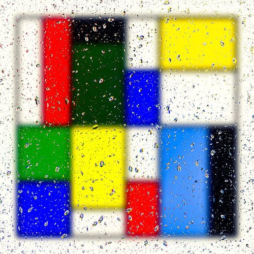 Mondrian through the Rain