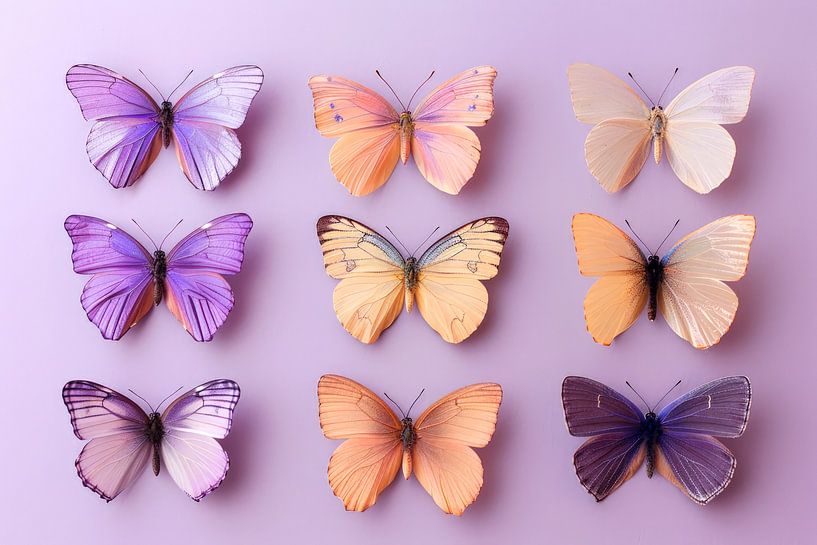 Butterflies Mosaic 1 by ByNoukk