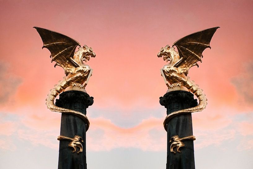 The Dragon Fountain in 's-Hertogenbosch - double trouble by Angelique van Esch