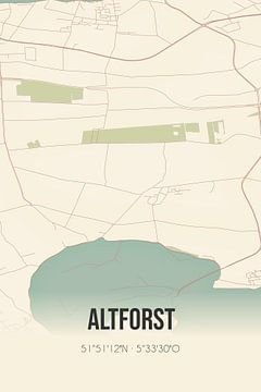 Vintage landkaart van Altforst (Gelderland) van Rezona