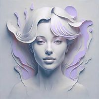 The Accient Goddess portrait Portret vrouw lilac 2