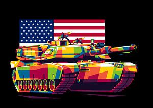 M1 Abrams in WPAP Illustration von Lintang Wicaksono