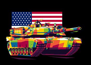 M1 Abrams in WPAP Illustratie van Lintang Wicaksono