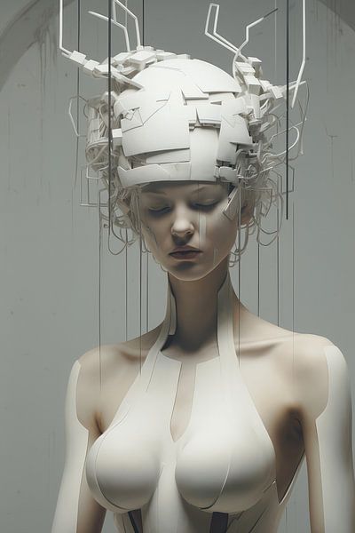 Digital erstellt sehr schöne sexy Frau mit in High Fashion Stil von Art Bizarre