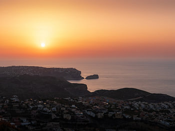Zonsopkomst bij Cumbre del Sol, Spanje