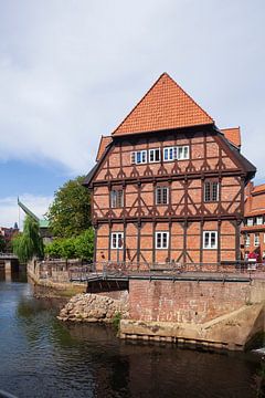 Lüner Mühle, Ilmenau, Hotel Bergström, oude binnenstad, Lüneburg, Nedersaksen, Duitsland, Europa van Torsten Krüger
