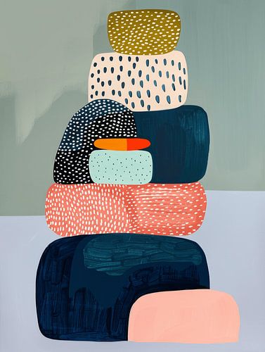 Modern und abstrakt gestapelt