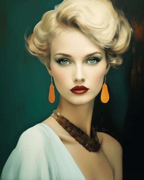 Close-up portrait of a young woman by Carla Van Iersel