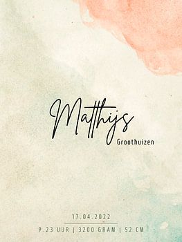 Birth poster to personalize