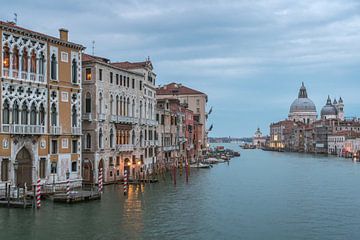 The Grand Canal in Venice on a cloudy afternoon