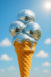 Eiswaffel mit Silver Glamour