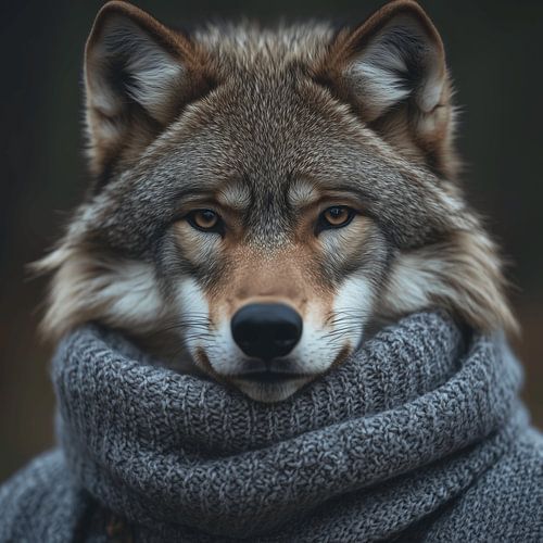 Wolf gekleed voor de winter