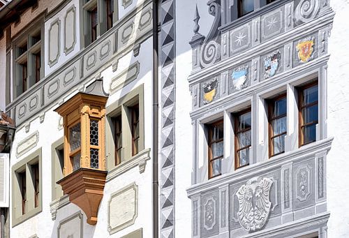 Engen, oude binnenstad, gevel van historisch huis