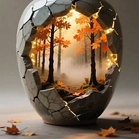 Unieke surrealistische vaas - Creatief binnenhuiskunst accent van MIROKKU