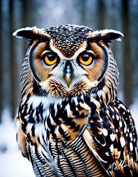Owl in the Winter by Mellow Art