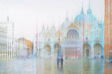 De kathedraal van Venetië in aquarel van Truus Nijland