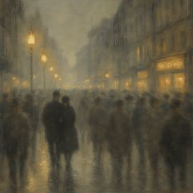 Abendliches Glühen im Regen von BS