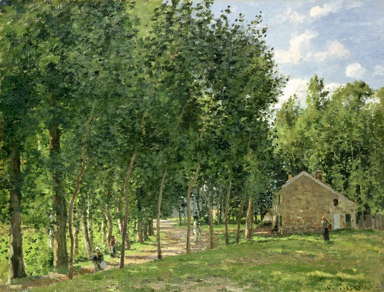 Camille Pissarro,Het huis in het bos van finemasterpiece