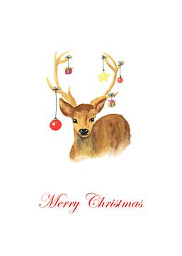 Merry Christmas deer by Karen Kaspar