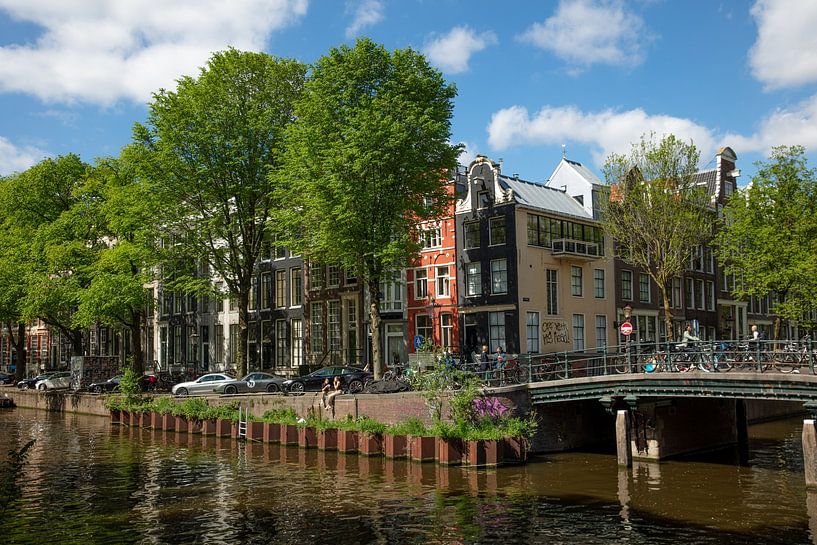 Canal houses in Amsterdam by Joost Adriaanse