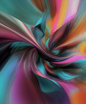 Tourbillon de soie abstrait