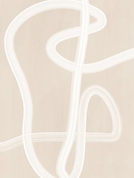 Weißer Pinselstrich-Poster von Elena Ristova