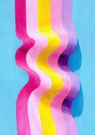 Abstracte golven in pastelkleuren van Niklas Maximilian