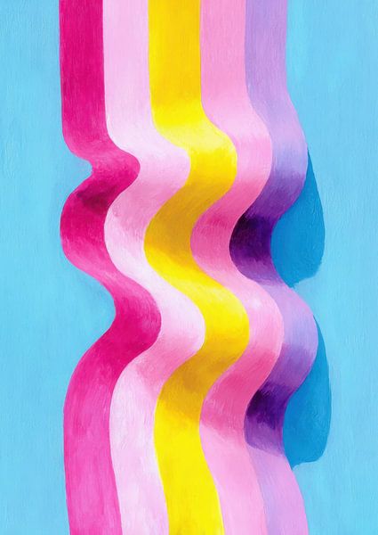 Abstract waves in pastel colours by Niklas Maximilian