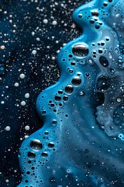 Abstract blue and black patterned artwork by Art & Soul Creations