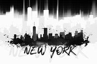 Graphic Art NYC Skyline II | schwarz   von Melanie Viola Miniaturansicht