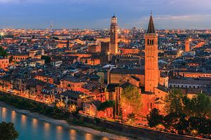 Blik over Verona, Italië van Henk Meijer Photography