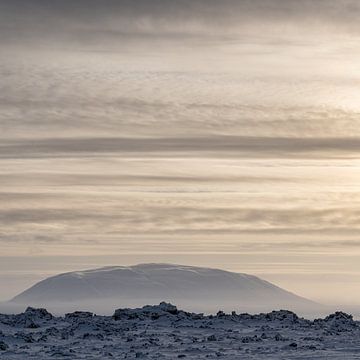 Ochtendmist op IJsland in de winter van Andreas Hackl