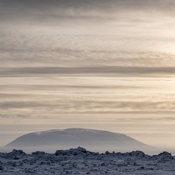 Morgennebel auf Island im Winter von Andreas Hackl