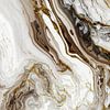 Marble brown white gold 1 by Digitale Schilderijen