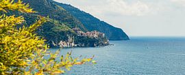 Manarola's Splendor: Cinque Terre's Jewel Amongst Mountains and Sea by AVP Stock