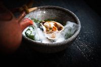 Le restaurant Oyster avec la théière d'azote rouge