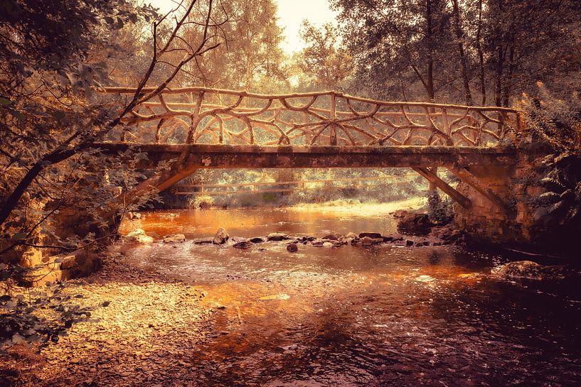 Découvrez la beauté enchanteresse de la Hoëgne en Belgique, capturée dans une image étonnante du Pont de la Vecquée. par Eriks Photoshop