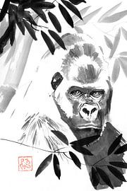 Gorilla im Bambus von Péchane Sumie