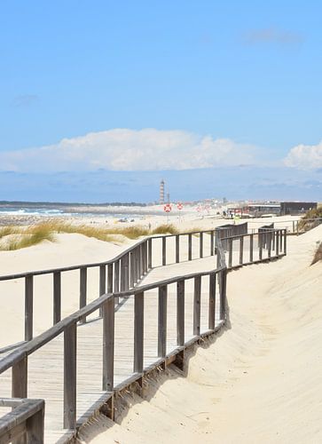 Zeezicht in Costa Nova, Portugal