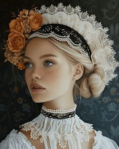 Kunstporträt "Zeeland Mädchen in modernem Stil"