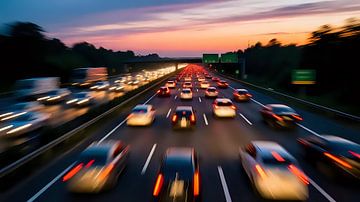 Neon paden van de nacht