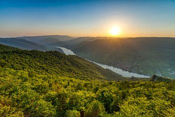 Sonnenuntergang Wachau vom Seekopf aus