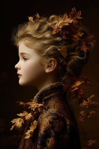 Bladgoud - Rustig Schilderij Bruin en Goud
