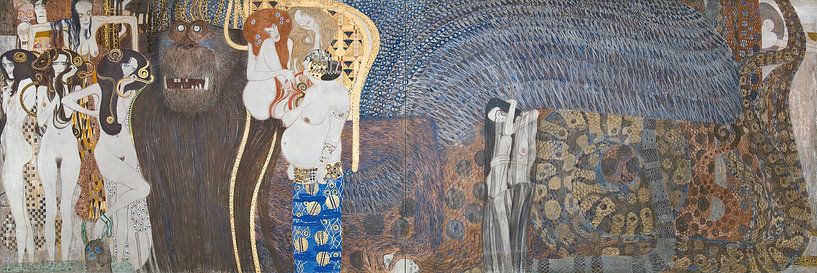 Beethoven-fries; Paneel 1, Gustav Klimt - 1901 van Het Archief