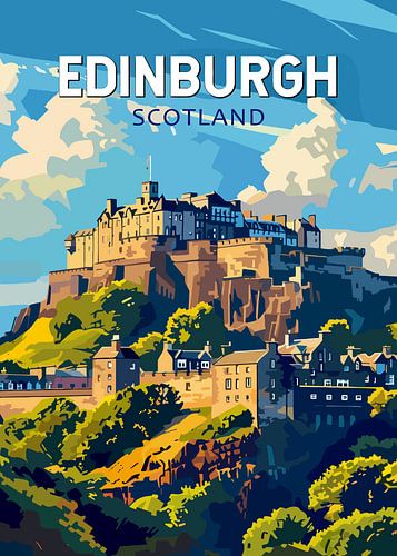 Panorama van kasteel Edinburgh