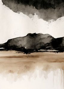 Abstrait moderne dans les tons de terre.