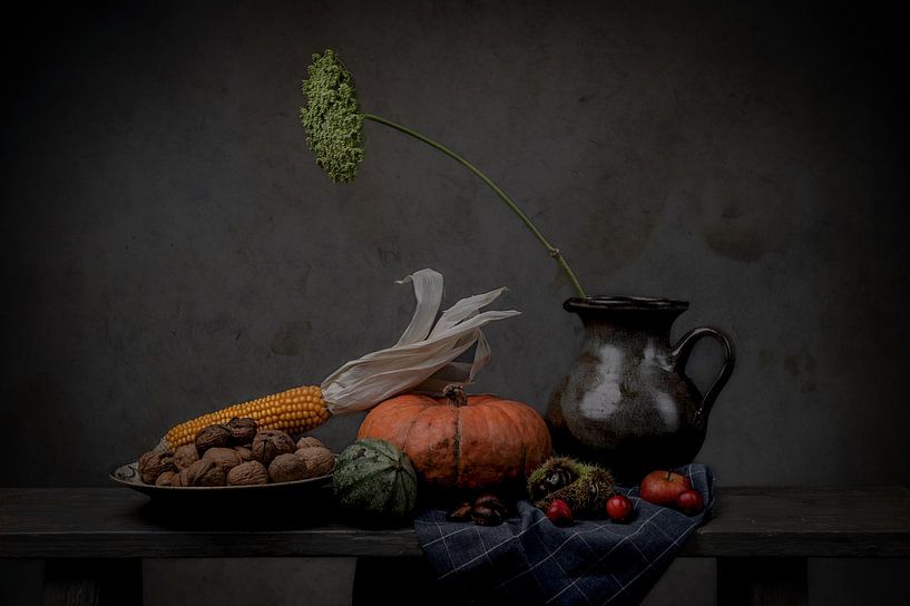 Autumn still life - classic still life with pumpkin by John Goossens Photography