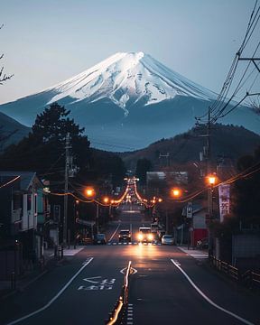 Bekijk de majestueuze berg Fuji van fernlichtsicht