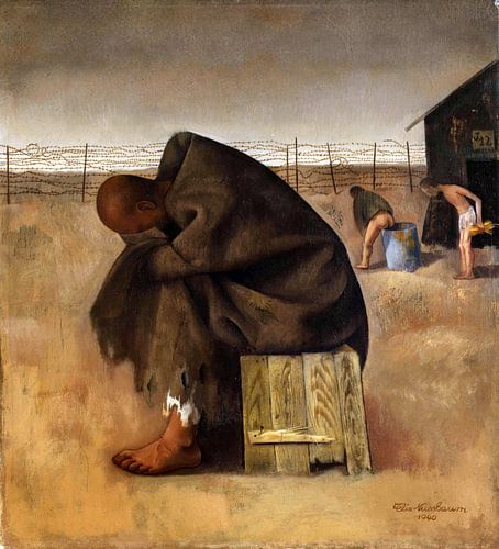 Dans le camp, Felix Nussbaum, 1940.
